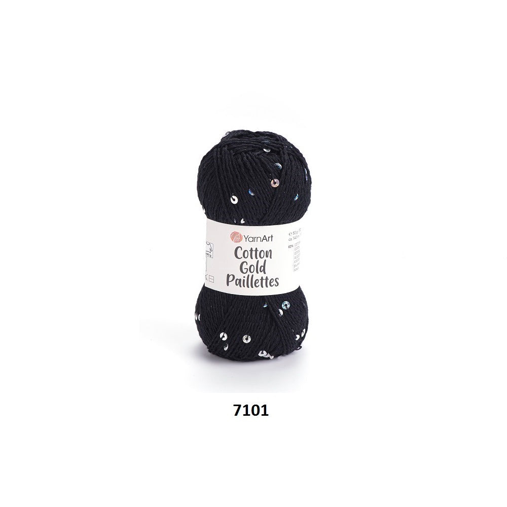 Yarn Cotton Gold Paillettes YarnArt