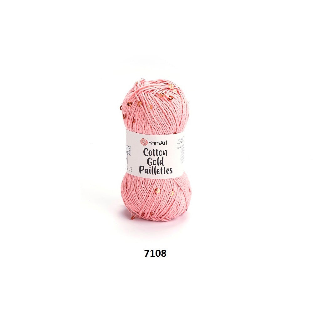 Yarn Cotton Gold Paillettes YarnArt