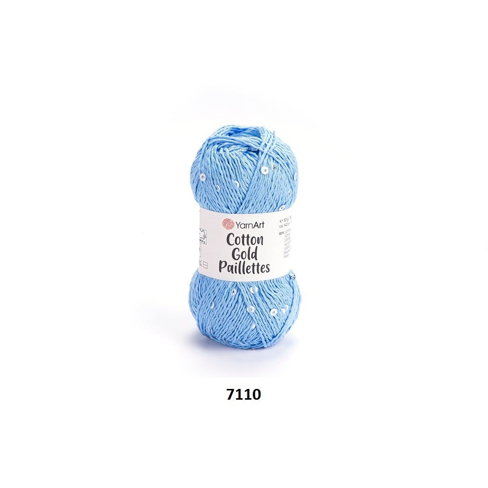 Yarn Cotton Gold Paillettes YarnArt