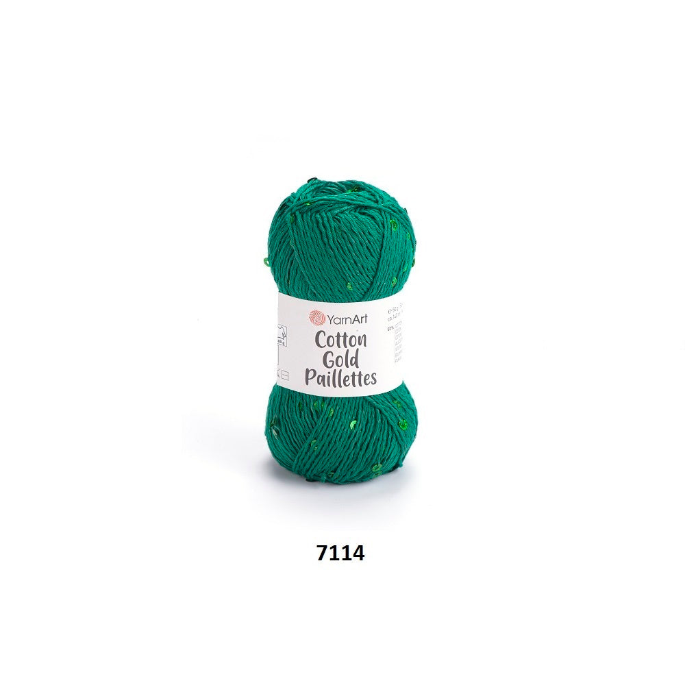 Yarn Cotton Gold Paillettes YarnArt