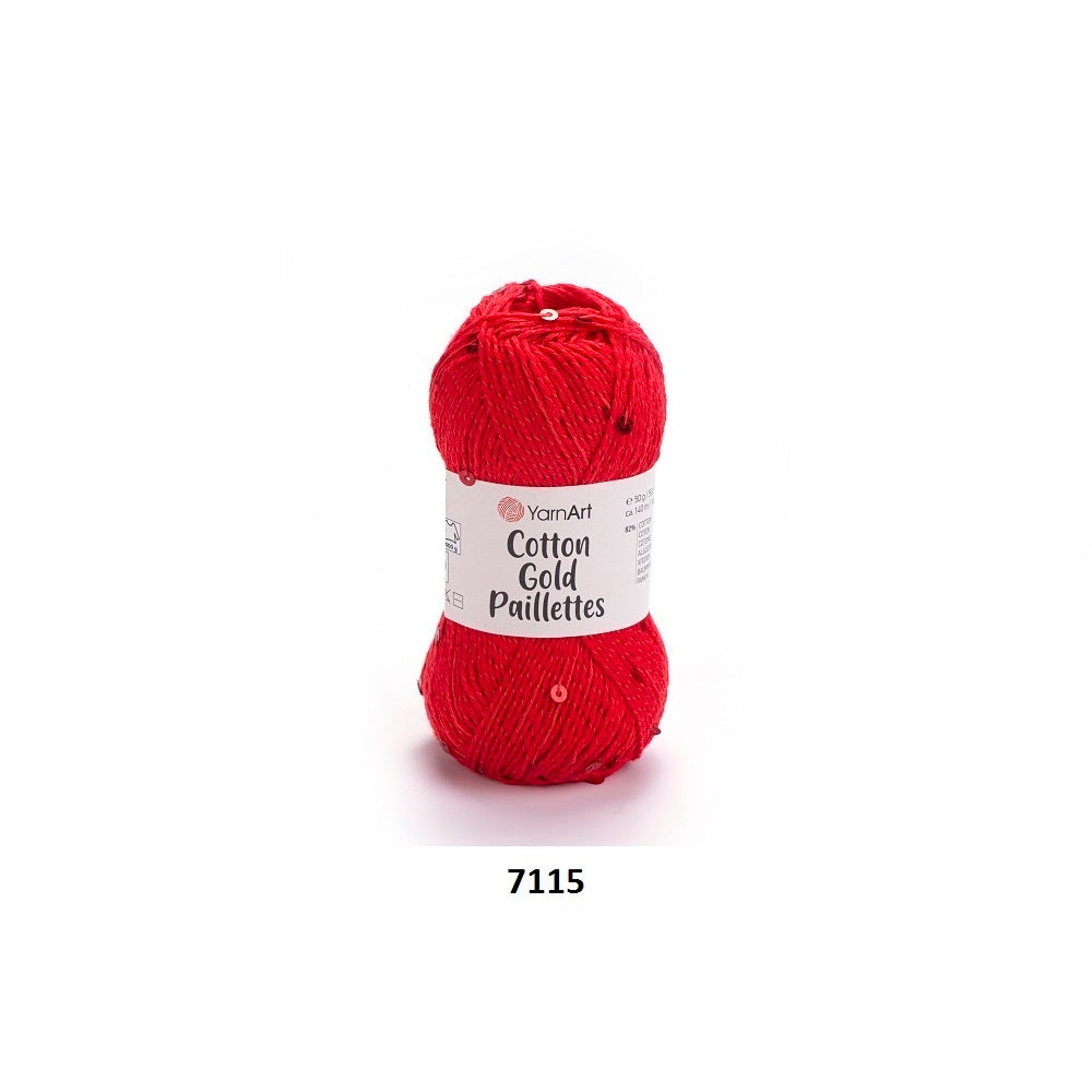 Yarn Cotton Gold Paillettes YarnArt