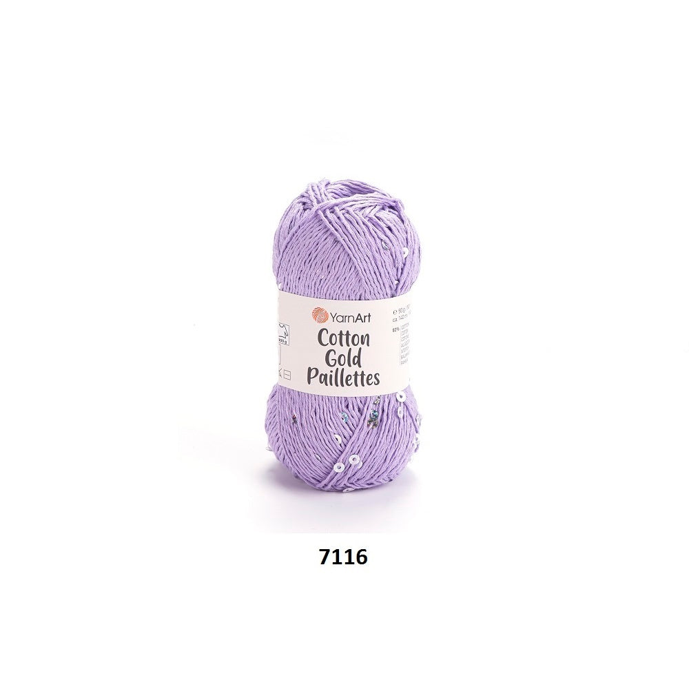 Yarn Cotton Gold Paillettes YarnArt