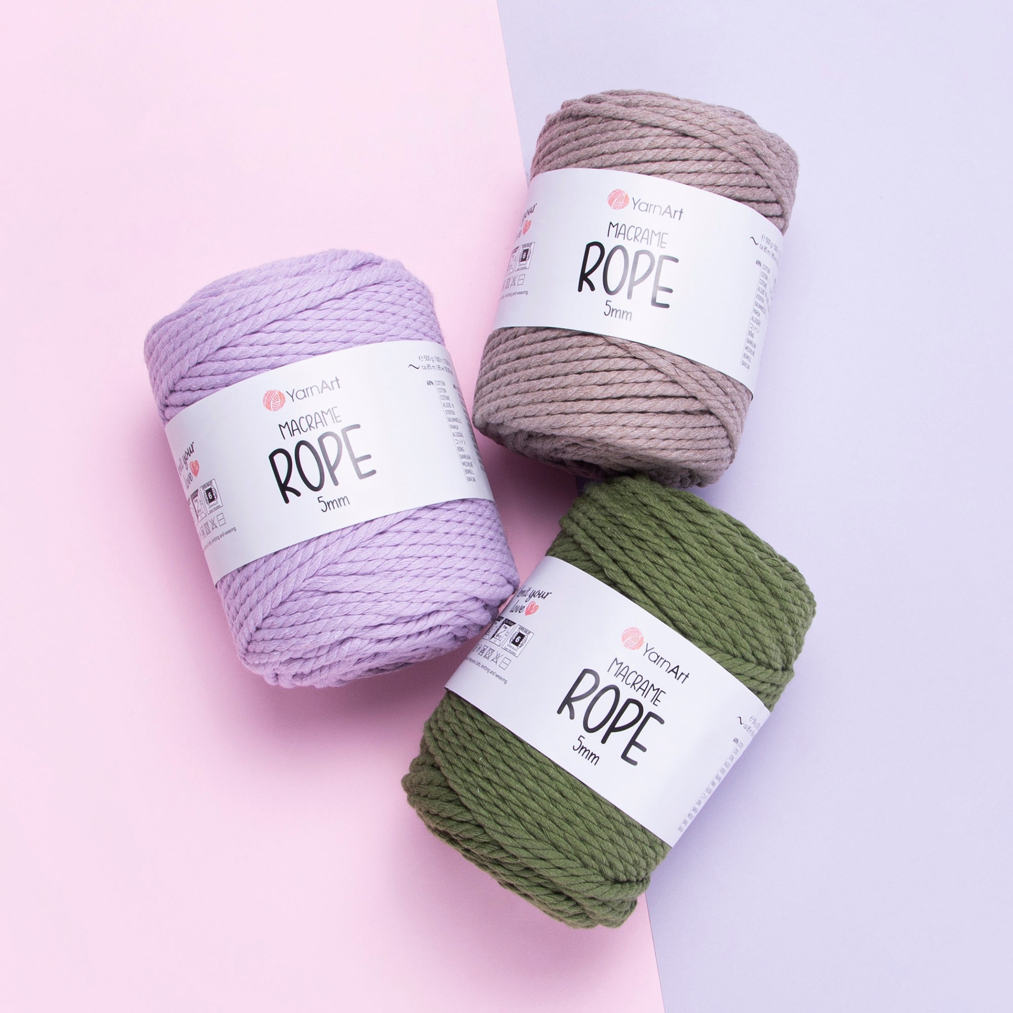 Yarn Macrame Rope 5 mm YarnArt