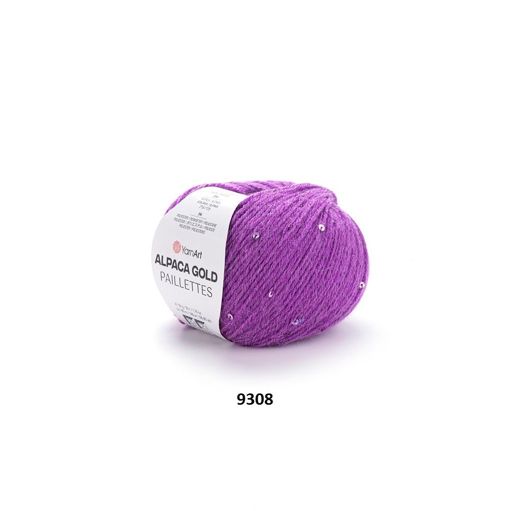 Yarn Alpaca Gold Paillettes YarnArt