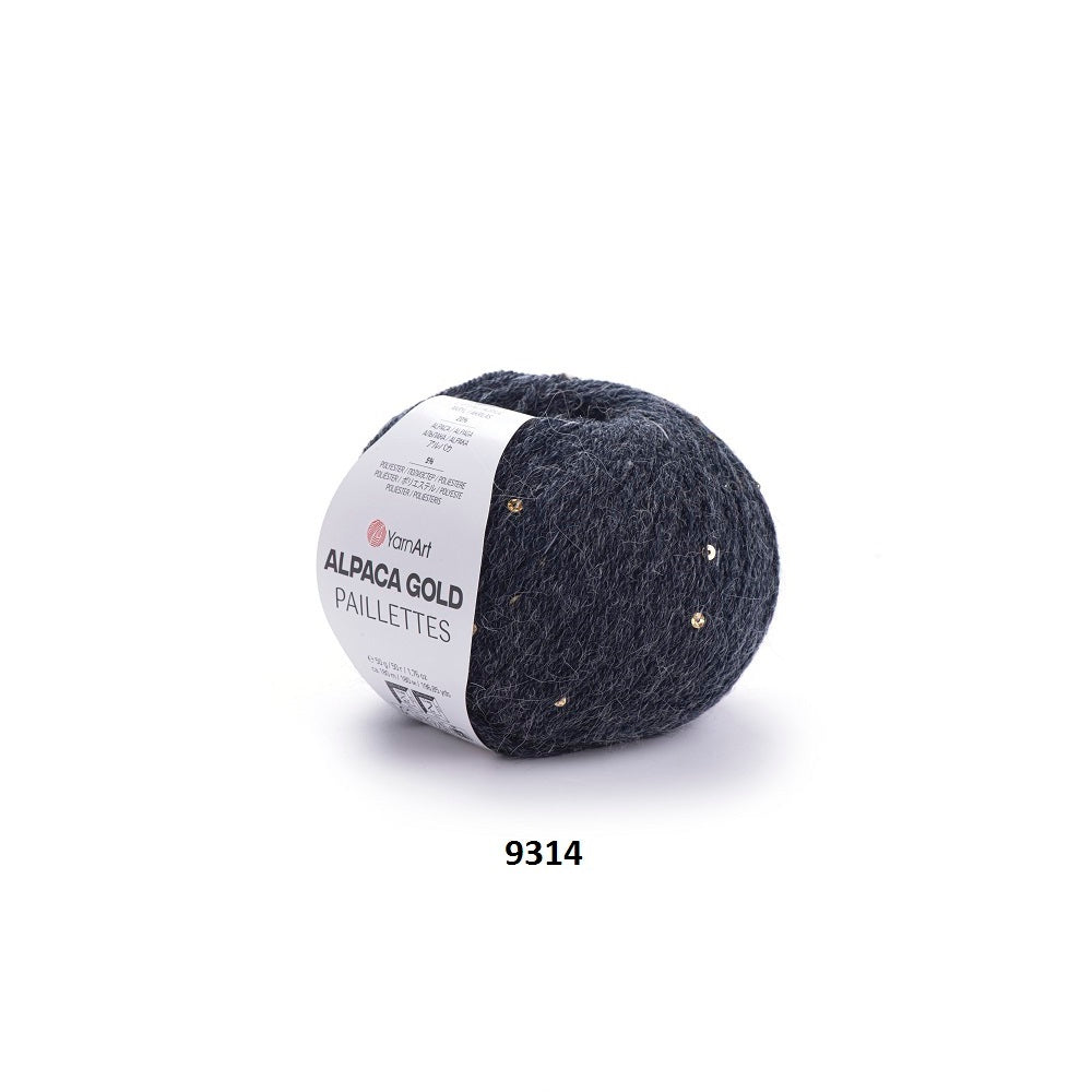 Yarn Alpaca Gold Paillettes YarnArt