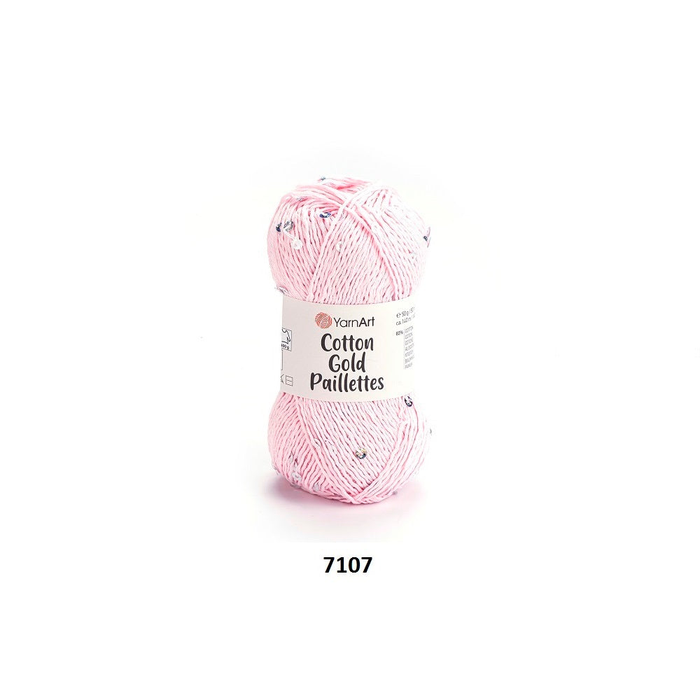 Yarn Cotton Gold Paillettes YarnArt