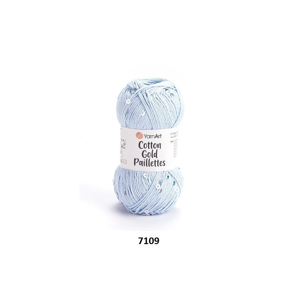 Yarn Cotton Gold Paillettes YarnArt