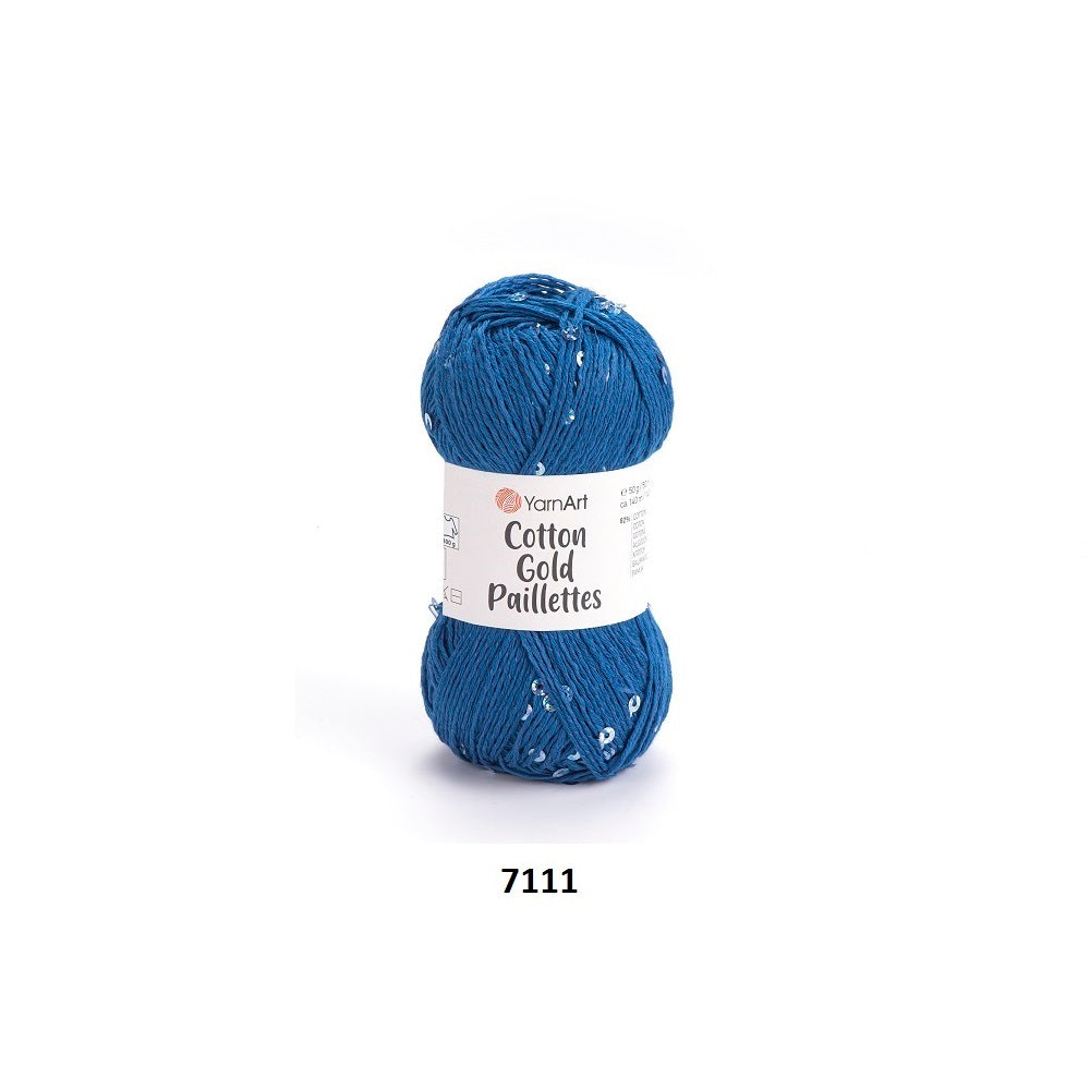 Yarn Cotton Gold Paillettes YarnArt