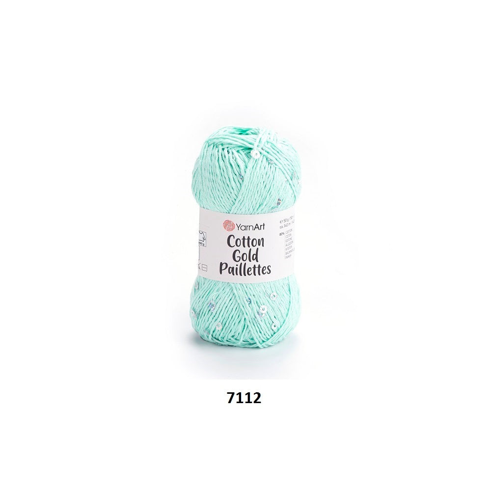 Yarn Cotton Gold Paillettes YarnArt