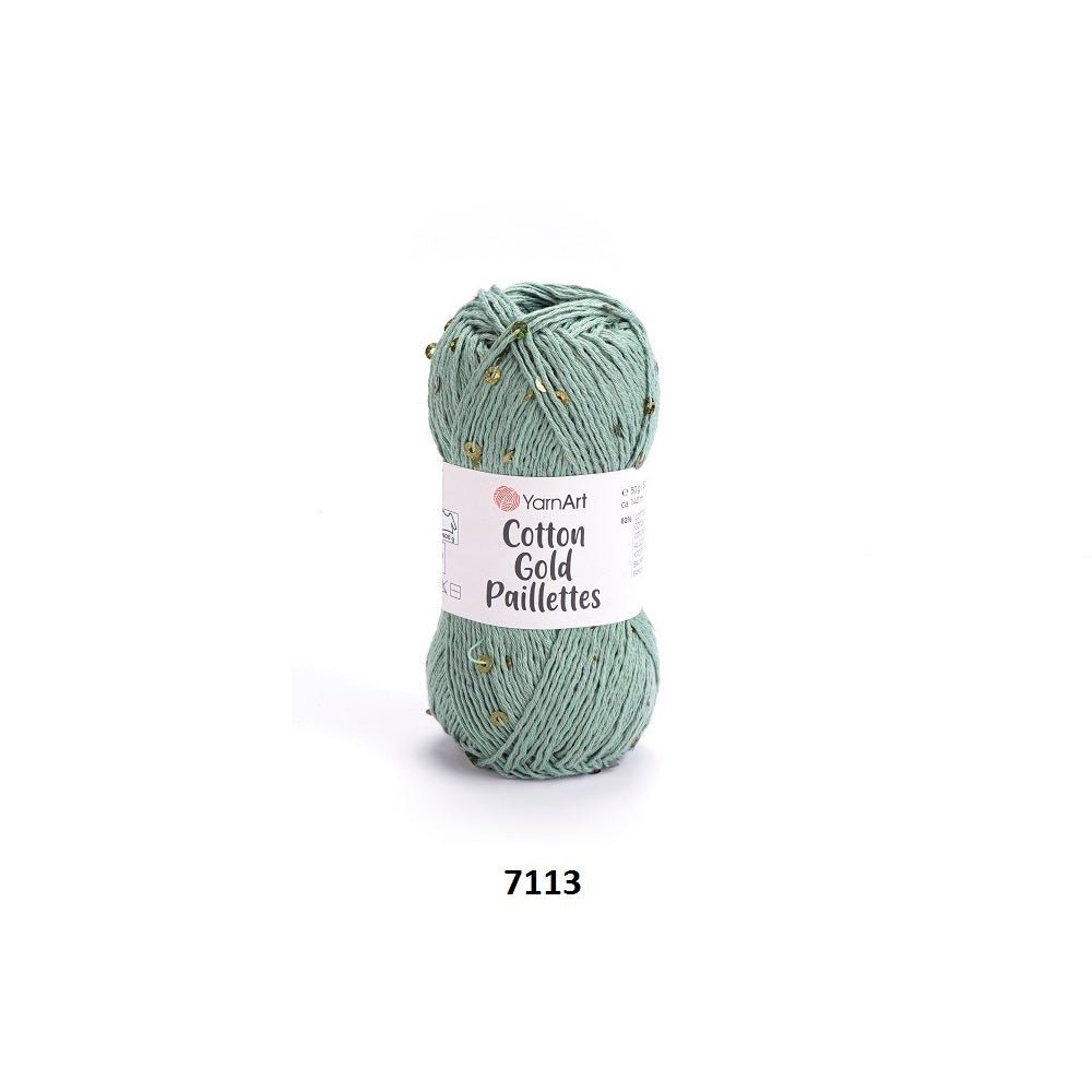 Yarn Cotton Gold Paillettes YarnArt