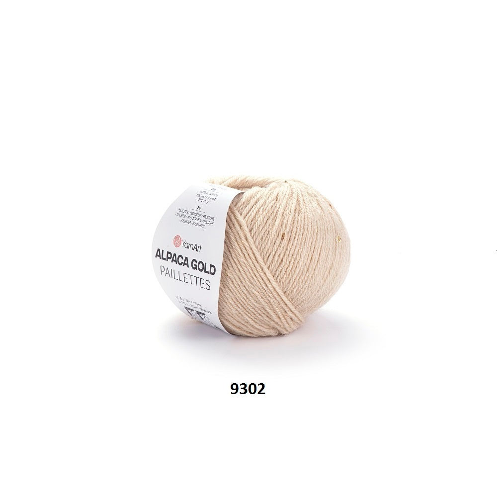 Yarn Alpaca Gold Paillettes YarnArt