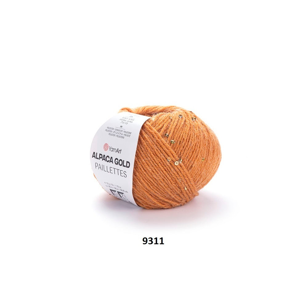 Yarn Alpaca Gold Paillettes YarnArt