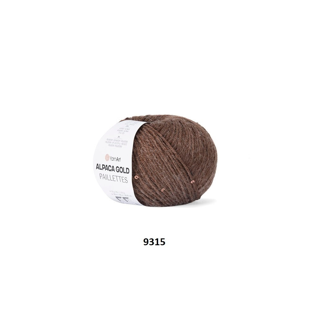 Yarn Alpaca Gold Paillettes YarnArt