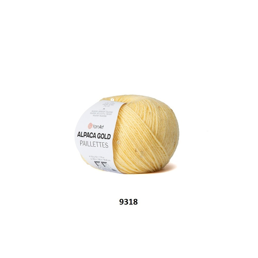 Yarn Alpaca Gold Paillettes YarnArt